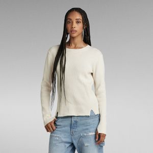 Ribbed Jumper - Beige - Dames