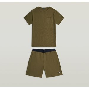 Tee en Short Pyjama Set - Groen - Heren
