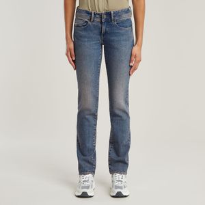 Midge Slim Straight Jeans - Midden blauw - Dames
