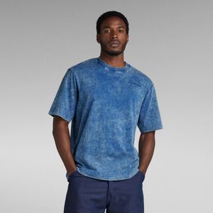 Indigo Boxy T-Shirt - Midden blauw - Heren