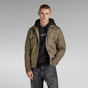 Long Pocket Track Overshirt - Bruin - Heren