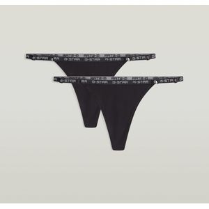 G-String Set van 2 - Zwart - Dames