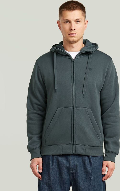 Premium Core Hooded Zip Sweater - Midden blauw - Heren