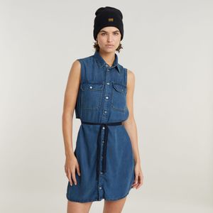 Soft Cargo Jurk - Midden blauw - Dames