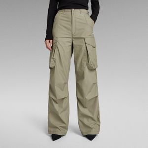 High Waist Cargo Broek - Groen - Dames