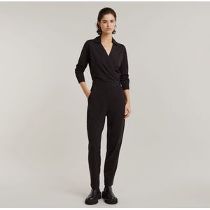 Shirt Jumpsuit - Zwart - Dames