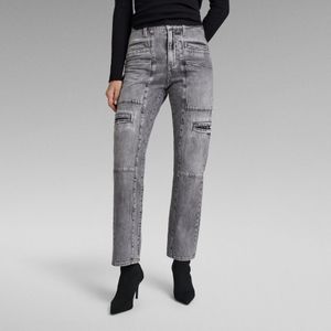 Viktoria Utility High Straight Jeans - Grijs - Dames