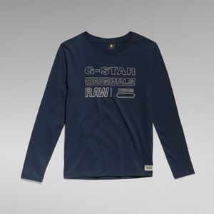 Kids Long Sleeve T-Shirt G-Star Originals - Donkerblauw - jongens