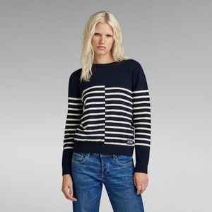 Broken Stripe Jumper - Donkerblauw - Dames