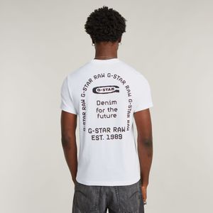 Back Graphic Arch T-Shirt - Wit - Heren