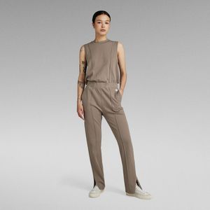 Pintucked Jumpsuit - Bruin - Dames