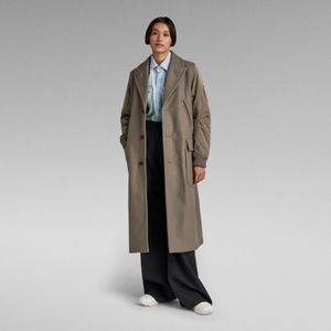 Wool Long Coat - Bruin - Dames