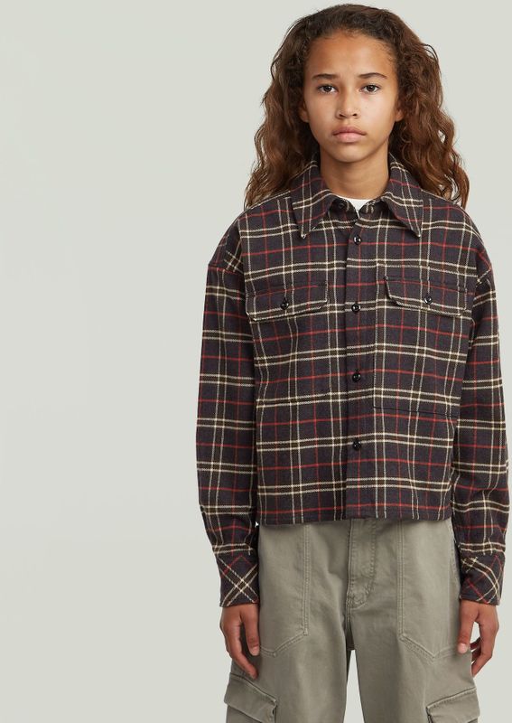 Overhemd - Groen - Cropped Pocket - Meisjes