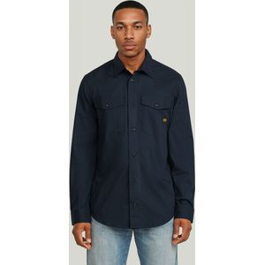 Marine Slim Overhemd - Donkerblauw - Heren