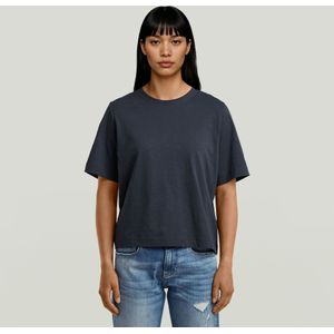 Boxy T-shirt - Donkerblauw - Dames