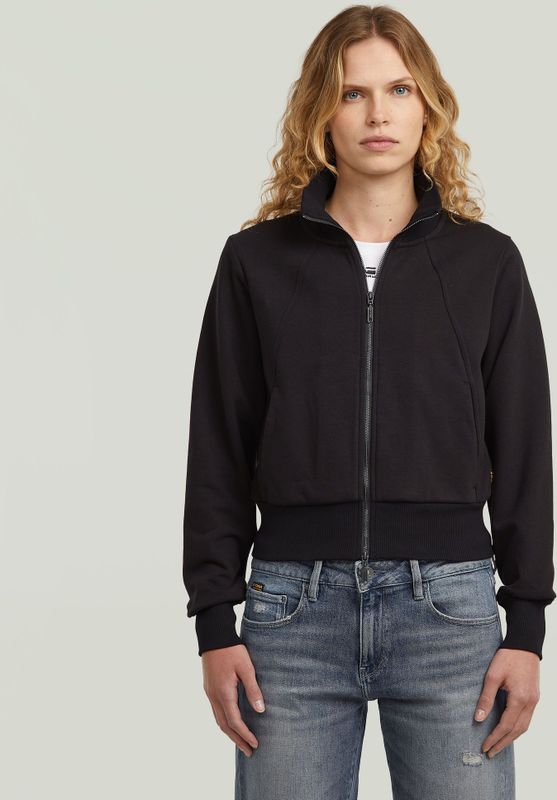 Biker Slim Sweater Jacket - Zwart - Dames