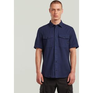 Marine Slim Shirt - Donkerblauw - Heren