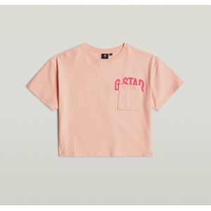 Meisjes T-Shirt Loose Cropped - Roze - meisjes