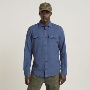 Marine Slim Shirt - Midden blauw - Heren