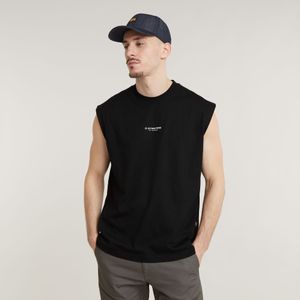 Boxy Sleeveless T-Shirt - Zwart - Heren