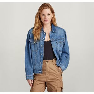 Relaxed Denim Jack - Midden blauw - Dames