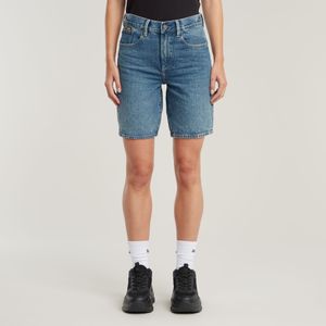 Viktoria Bermuda High Waist Short - Midden blauw - Dames