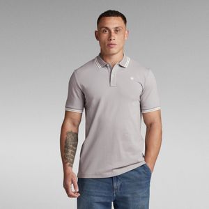 Dunda Slim Stripe Polo - Grijs - Heren