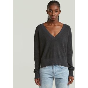 Boxy V-Neck Trui - Meerkleurig - Dames
