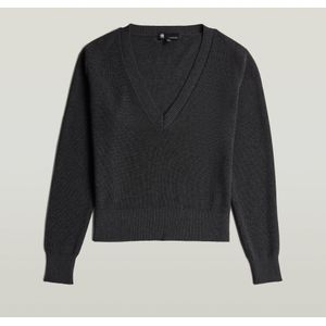 Boxy V-Neck Trui - Meerkleurig - Dames