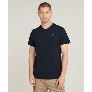 Base V-Hals T-Shirt - Donkerblauw - Heren