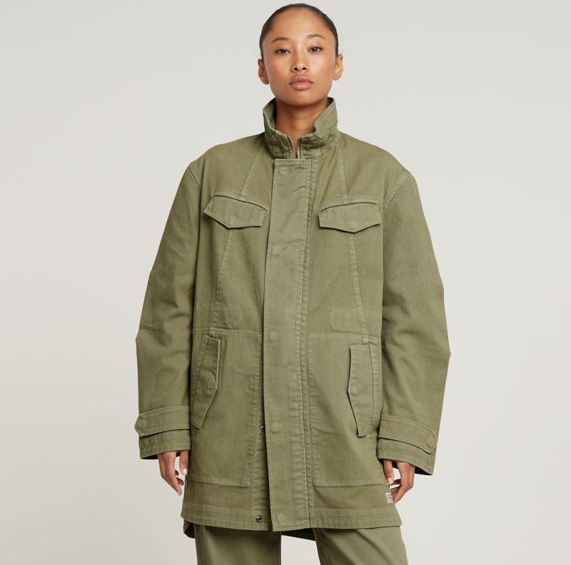 Overdyed Parka - Groen - Dames