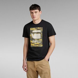 Camo Box Graphic T-Shirt - Zwart - Heren