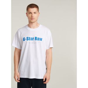 Symbols Print Loose T-Shirt - Wit - Heren