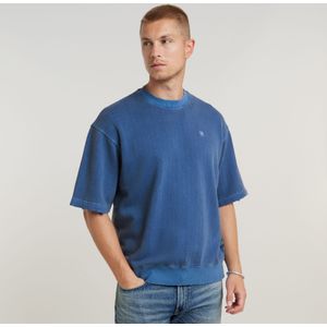 Overdyed Loose Sweater - Midden blauw - Heren