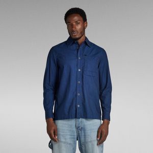 1-Pocket Regular Denim Shirt - Donkerblauw - Heren