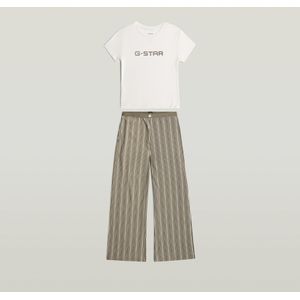 Tee en Wide Leg Broek Pyjama Set - Meerkleurig - Dames