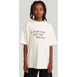 T-shirt Oversized voor jongens - Wit - jongens