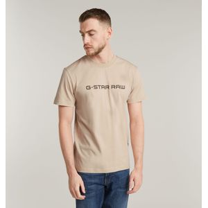 Corporate Script Logo T-Shirt - Beige - Heren