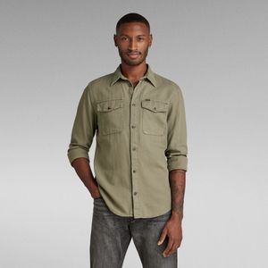 Marine Slim Shirt - Groen - Heren