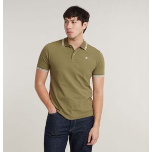 Dunda Slim Stripe Polo - Groen - Heren