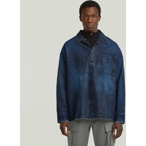 Boxy Fit Overshirt - Donkerblauw - Heren