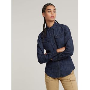 G-Star - 3301 - Overhemd - Blauw - Slim Fit - Lange Mouwen - Katoen - Denim