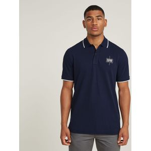 Chest Logo Striped Polo - Donkerblauw - Heren