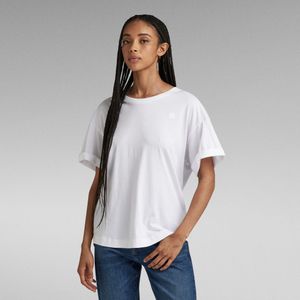 Rolled Up Sleeve Boyfriend Top - Wit - Dames