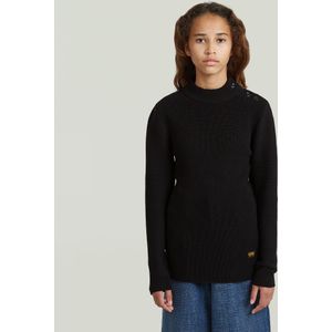 Vest Crew Button voor meisjes - Zwart - meisjes