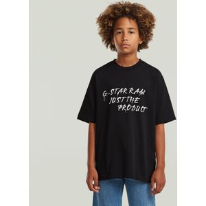 T-shirt Oversized voor jongens - Zwart - jongens