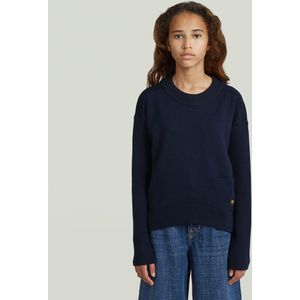 Vest Legionknit voor meisjes - Donkerblauw - meisjes