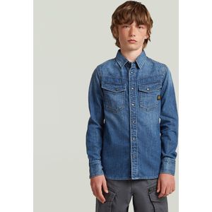 Dakota Slim Overhemd Jongens - Donkerblauw - jongens