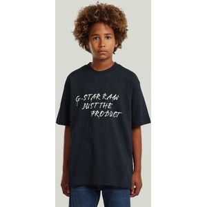 T-shirt Oversized voor jongens - Donkerblauw - jongens