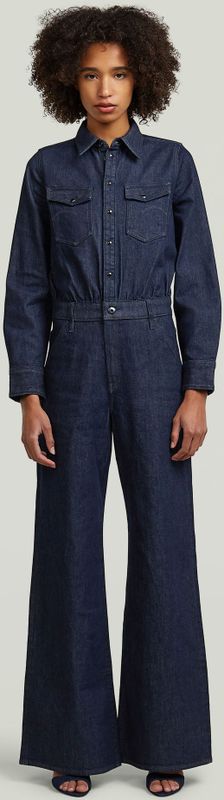 G-star - Western Wide Leg - Jumpsuit - Losse Pasvorm - Lange Mouwen